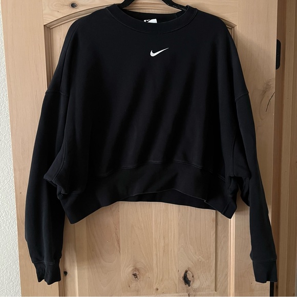 Nike Tops - Nike Sportswear Phoenix Fleece Women's Over-Oversized Crew-Neck Sweatshirt black